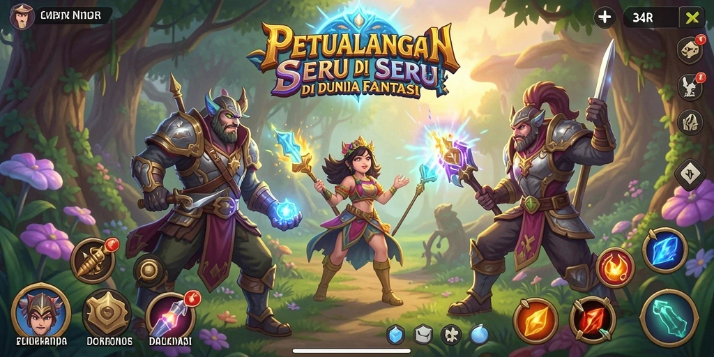 Screenshot utama 34R yang memperlihatkan gameplay mendebarkan di dunia petualangan.