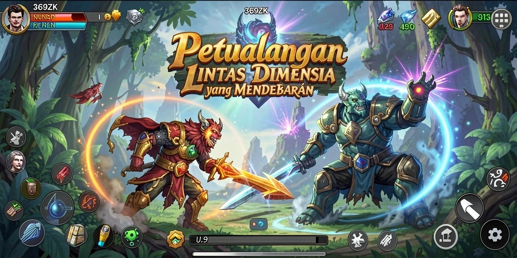 Tampilan gameplay mendebarkan dari game ARPG 369ZK.