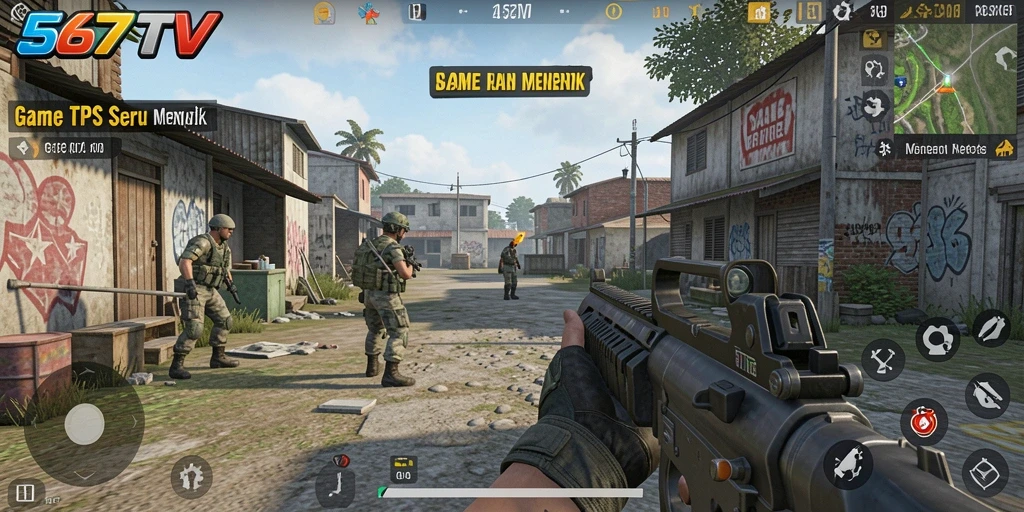 Screenshot gameplay TPS menampilkan aksi seru dalam 567TV.