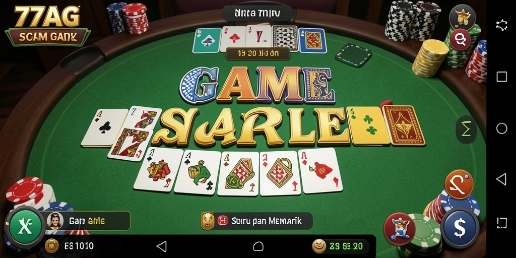 Tampilan gameplay Gaple yang seru dan interaktif di 77AG.