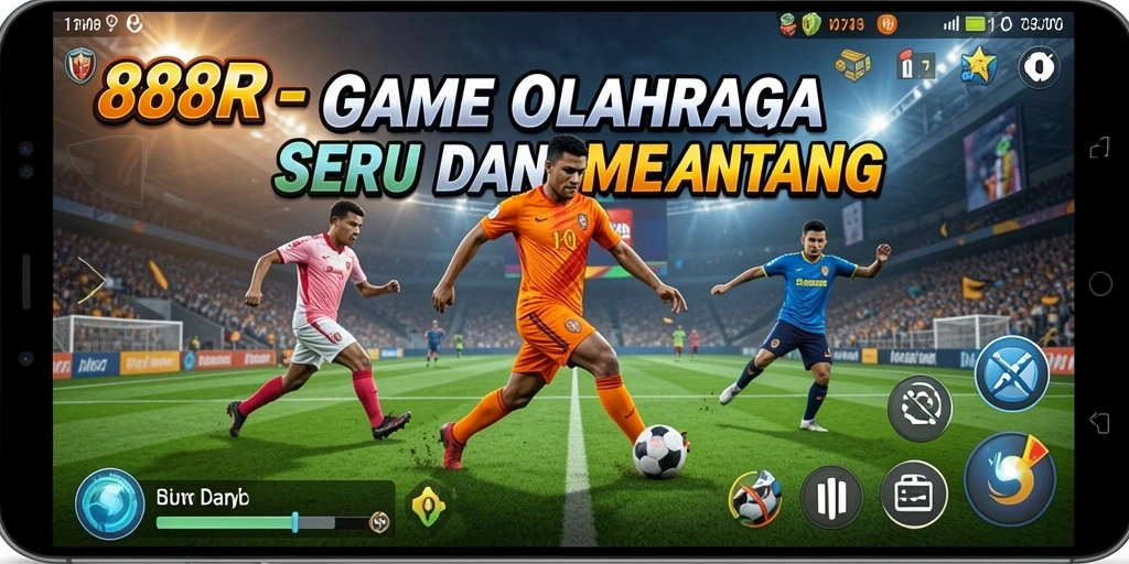 Gameplay seru 888R dalam momen pertandingan.
