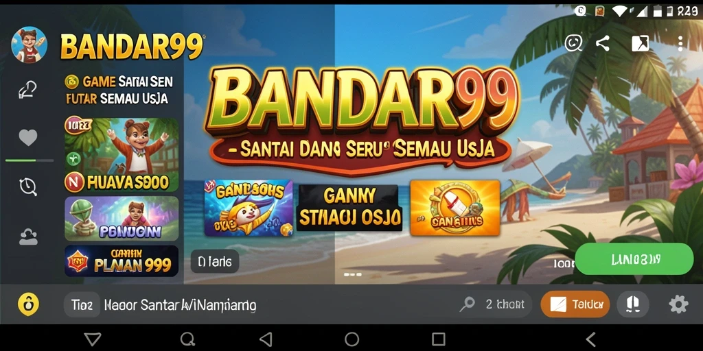 Screenshot menampilkan gameplay santai dan interaktif dari BANDAR99.