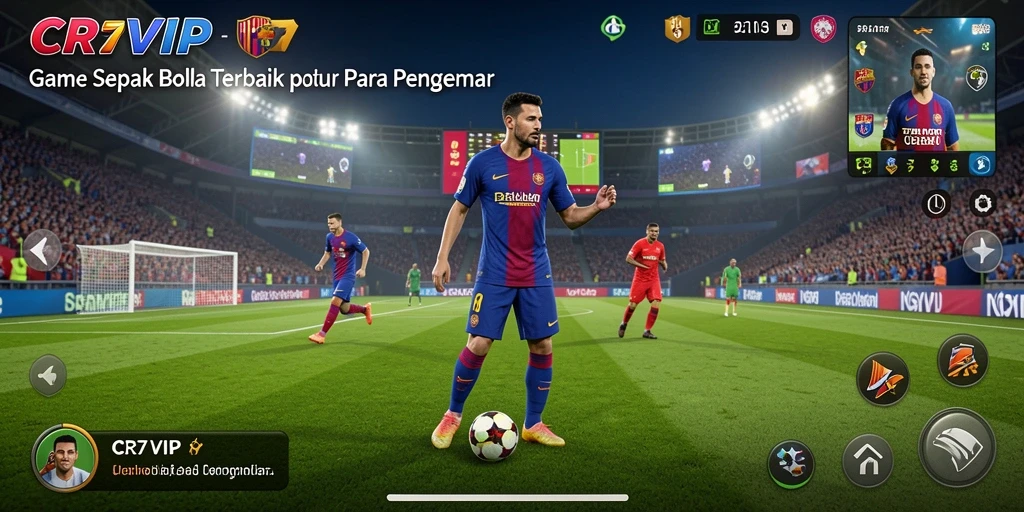 Tampilan gameplay CR7VIP dengan aksi seru di lapangan.
