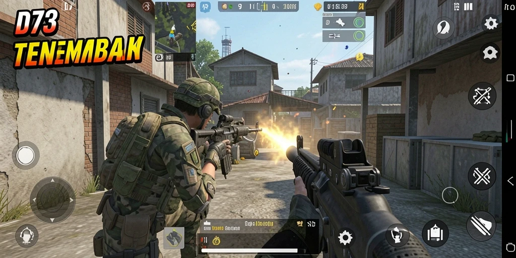 Tampilan gameplay D73 yang menegangkan dan seru.