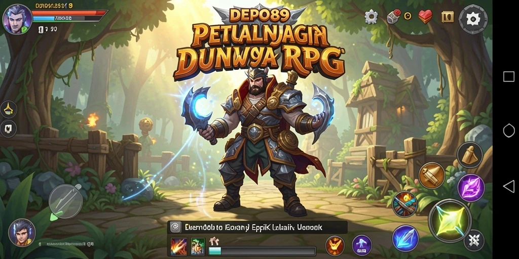 Screenshot menunjukan pertarungan seru dalam dunia RPG DEPO89.