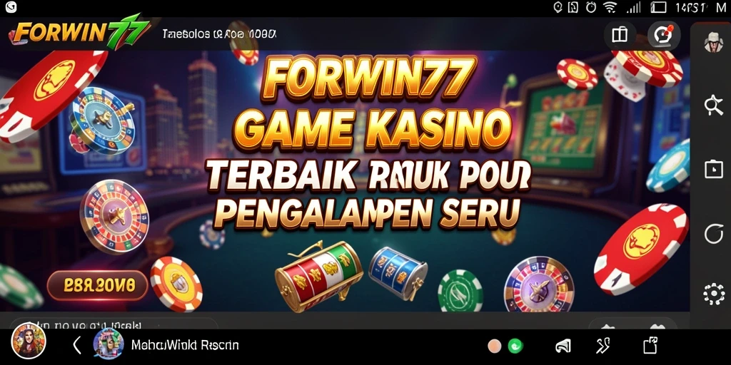 Tampilan gameplay menarik dari FORWIN77 dengan suasana kasino yang mendebarkan.