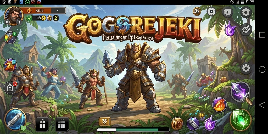 Tampilan menarik gameplay GOGOREJEKI di dunia RPG.