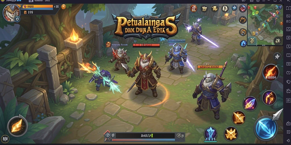Tangkapan layar gameplay HOYE55 menampilkan aksi pertarungan RPG yang seru.