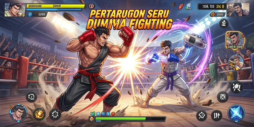 Tampilan aksi seru dalam gameplay Fighting ID098.