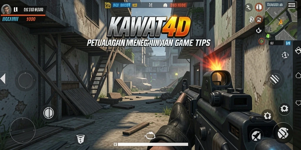 Tampilan gameplay mendebarkan dalam KAWAT4D dengan aksi tembak-menembak.
