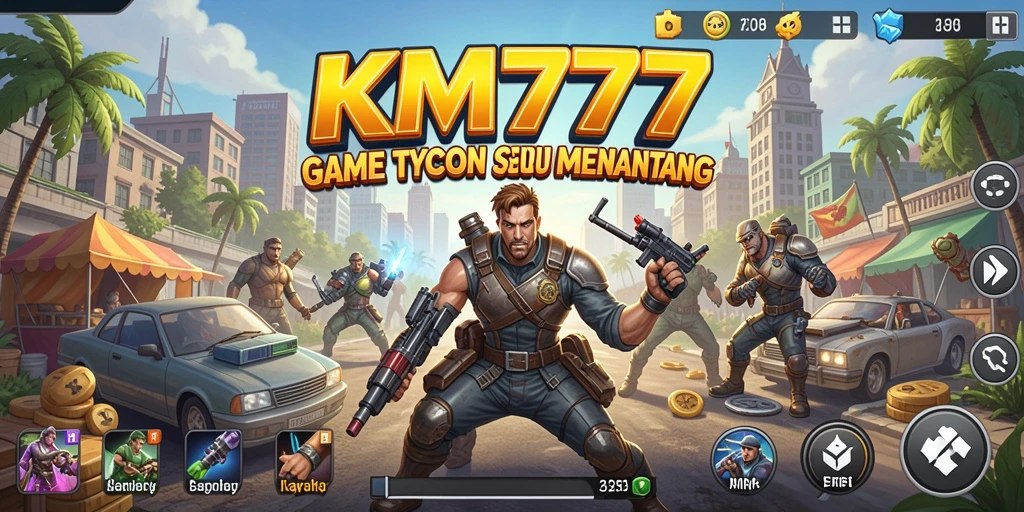 Tampilan seru dari gameplay KM777 yang penuh strategi Tycoon.
