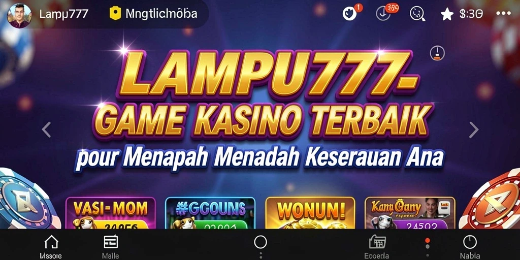 Screenshot utama LAMPU777 menampilkan grafik menarik dalam permainan Kasino.