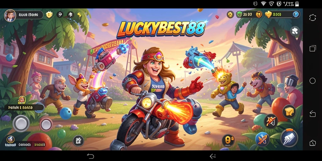 Tangkapan layar menunjukkan gameplay menantang LUCKYBEST88.