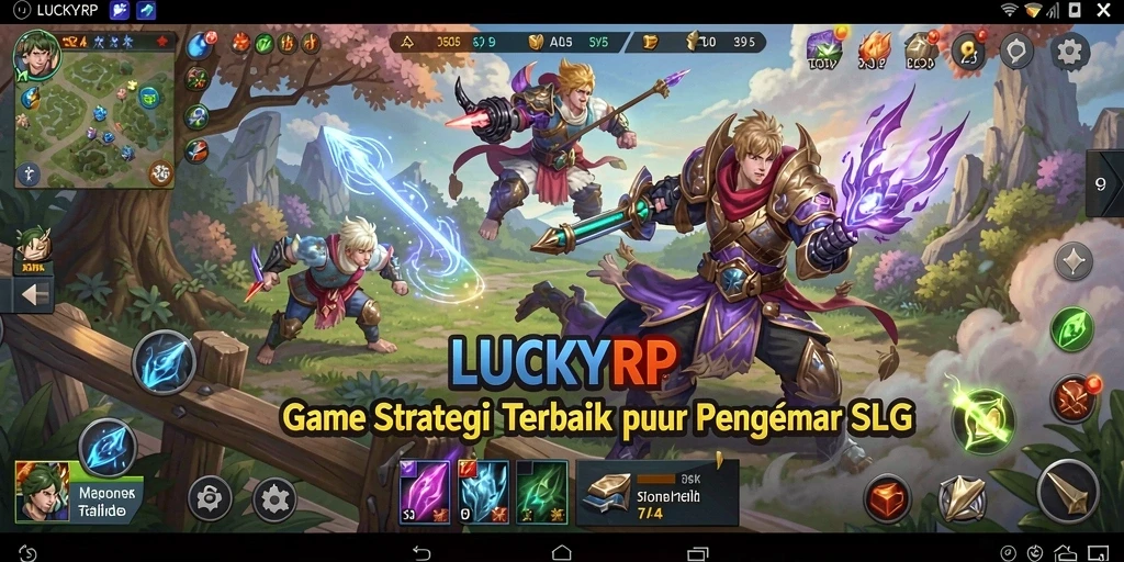 Tampilan gameplay LUCKYRP dengan strategi pembangunan yang mendalam.