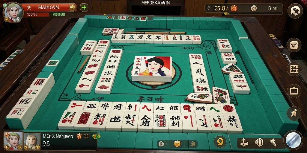 Gameplay seru MERDEKAWIN dengan tantangan Mahjong yang menarik.
