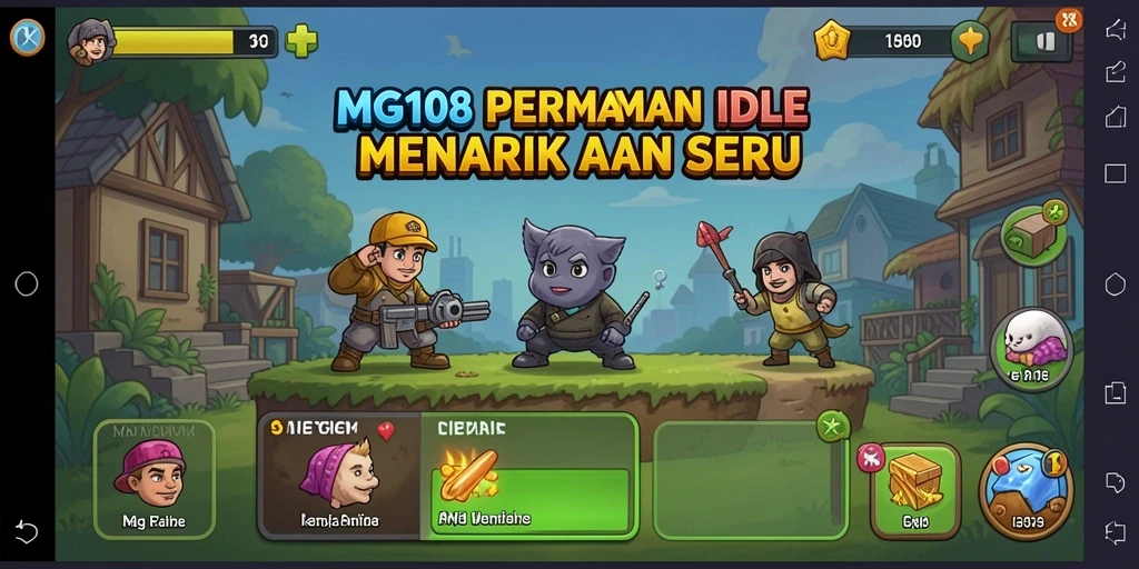 Tampilan gameplay MG108 yang menarik dengan fitur Idle.