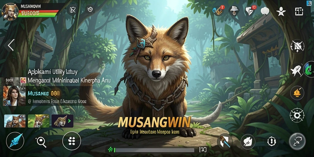 Tampilan utama MUSANGWIN dengan fitur andalan untuk pengguna.