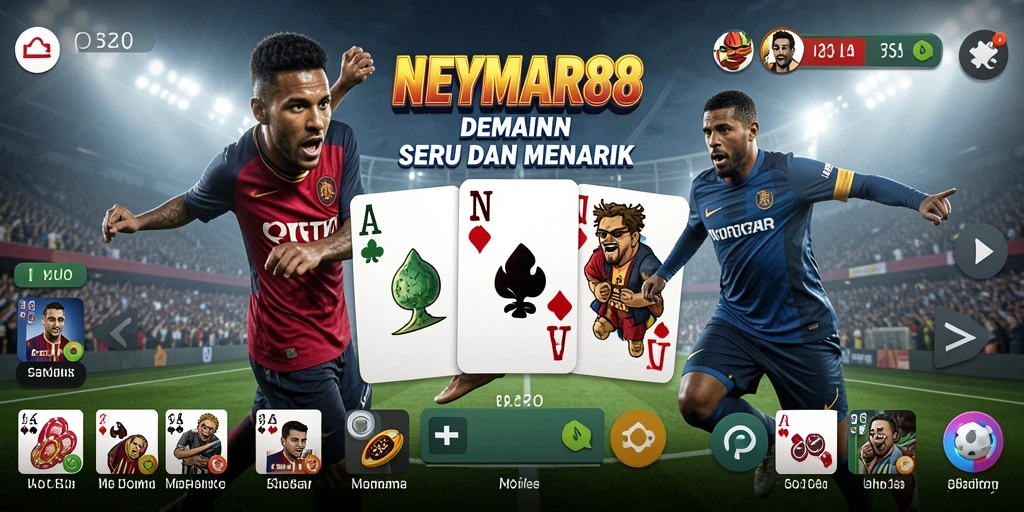 Screenshot gameplay NEYMAR88 yang menampilkan suasana Domino yang seru.
