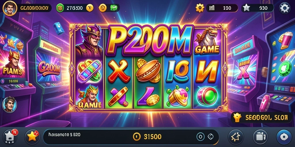 Tampilan gameplay P200M yang menarik dan penuh warna.