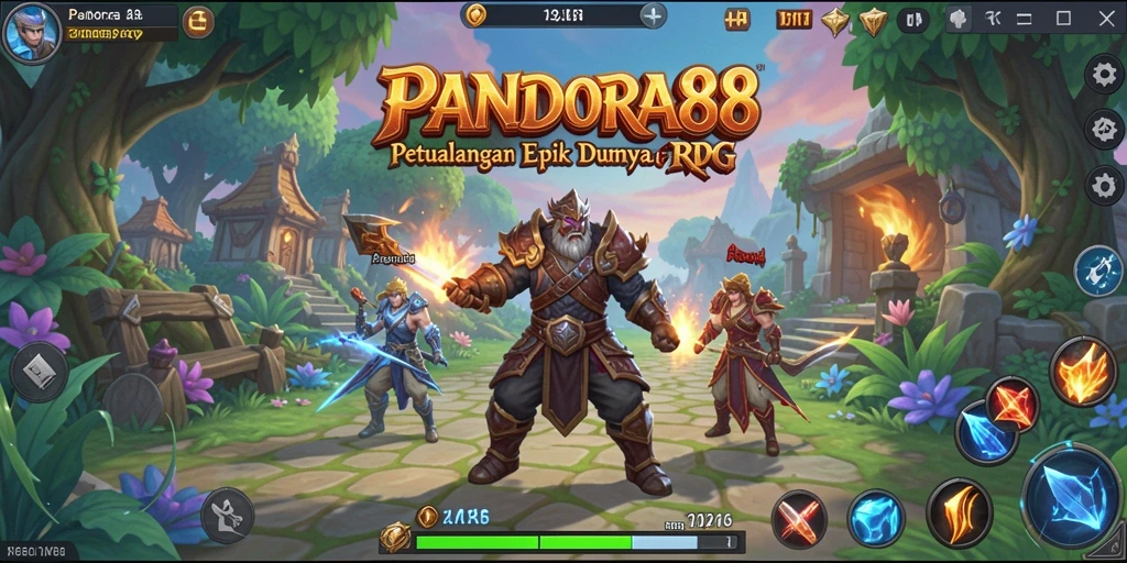 Tampilan gameplay seru di PANDORA88 dengan pertarungan epik.