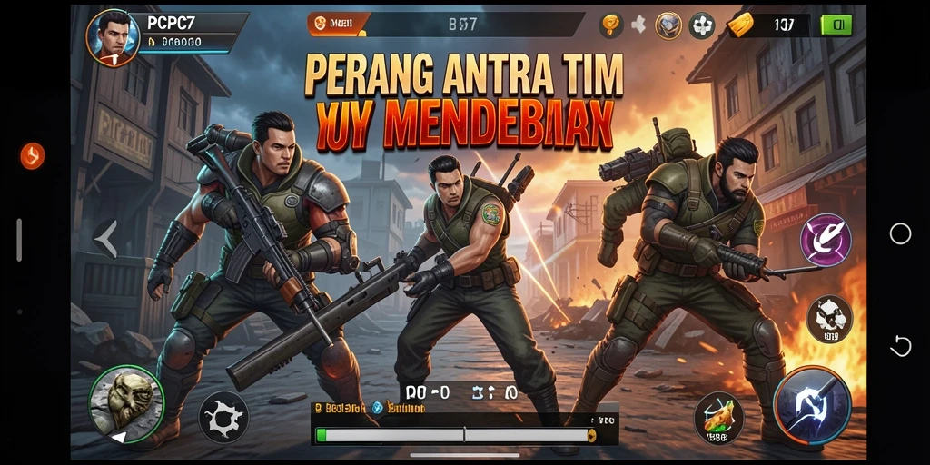 Tangkapan layar PCPC7 menampilkan aksi tembak-menembak yang intens dan visual yang menakjubkan.