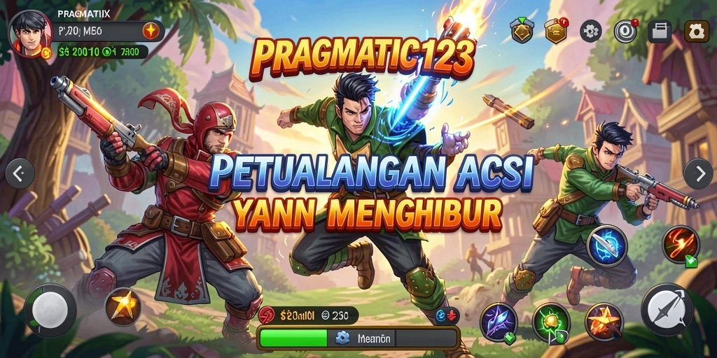 Tangkapan layar PRAGMATIC123 menampilkan aksi heroik karakter utama dalam pertempuran.