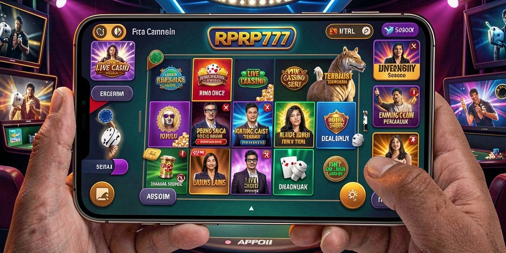 Tampilan gameplay RPRP777 yang menarik dan dinamis di Live Casino.