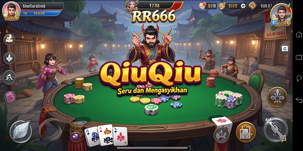 Tampilan menarik dari gameplay QiuQiu dalam RR666.