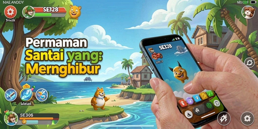 Screenshot gameplay SE328 menampilkan aksi menarik dan grafis cerah.