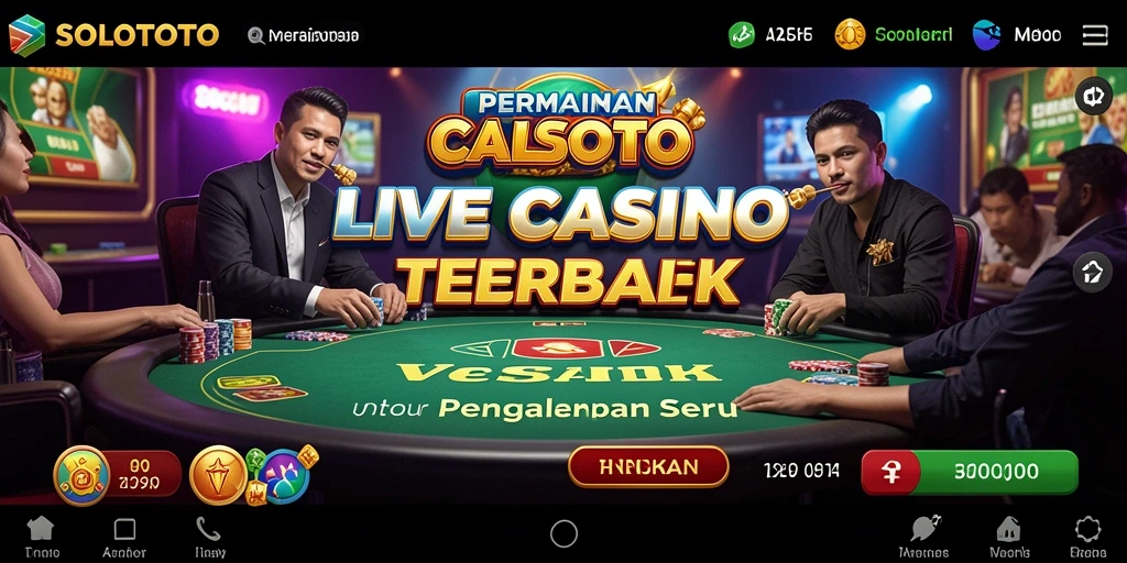 Tampilan gameplay Live Casino SOLOTOTO dengan dealer profesional.