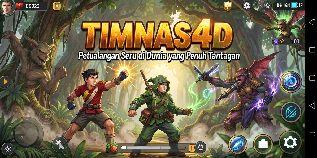 Tampilan gameplay seru dari TIMNAS4D yang penuh petualangan.