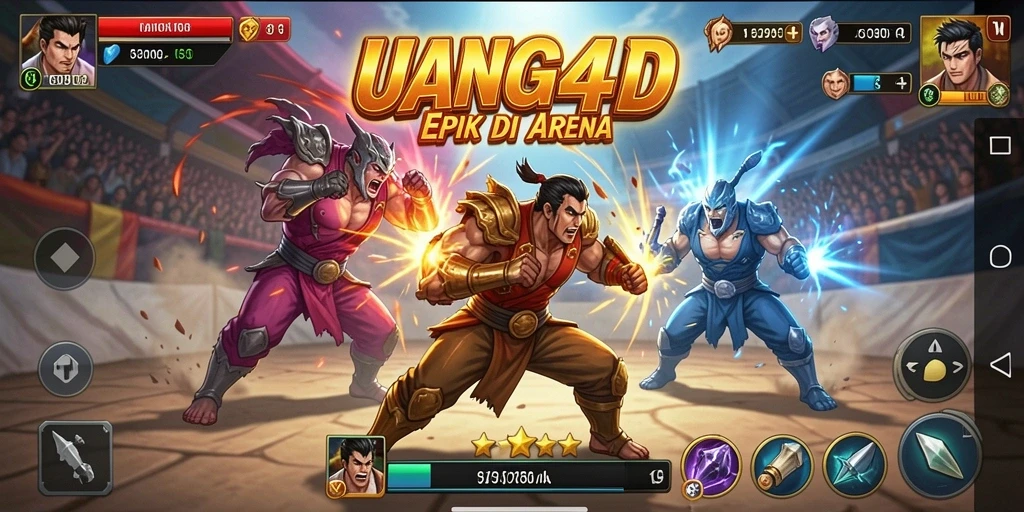 Tampilan aksi seru dalam UANG4D dengan pertarungan yang dinamis.