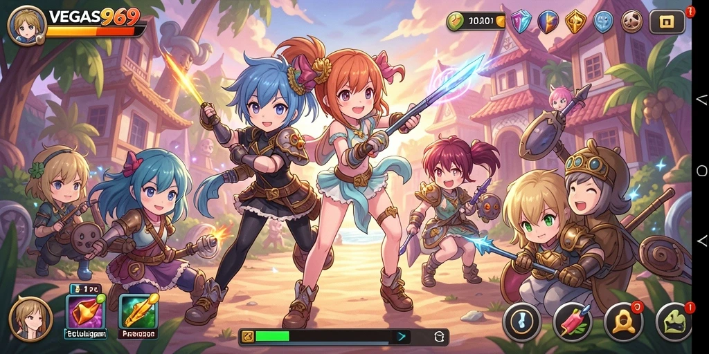 Tampilan gameplay seru dari <strong>VEGAS969</strong> dengan karakter Anime yang memikat.